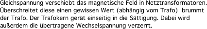 Gleichspannung verschiebt das magnetische Feld